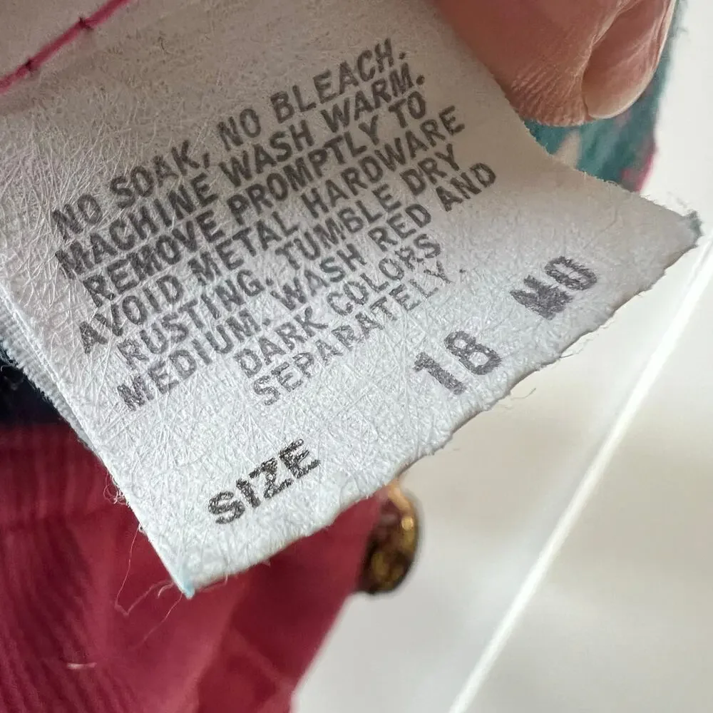 Vintage Oshkosh pink corduroy overalls (18m)